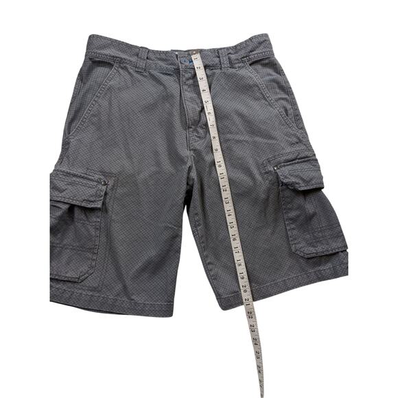 Ocean Pacific OP Mens 34 Cargo Shorts Utility Pockets Checkered Grid Pattern - Picture 13 of 15